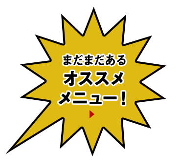 まだまだあるオススメメニュー！